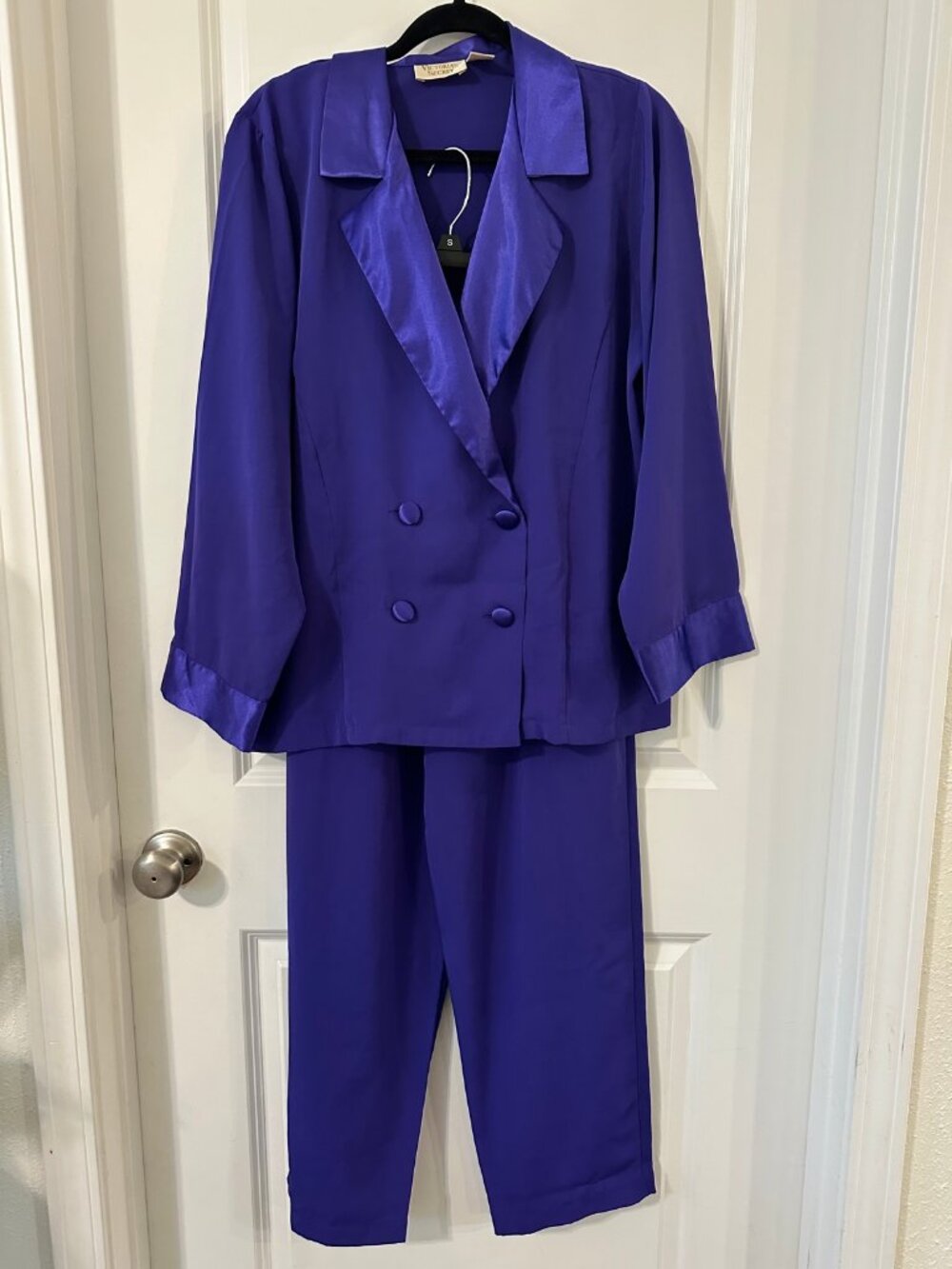 Victoria's Secret Purple Satin Pajama Set — Small